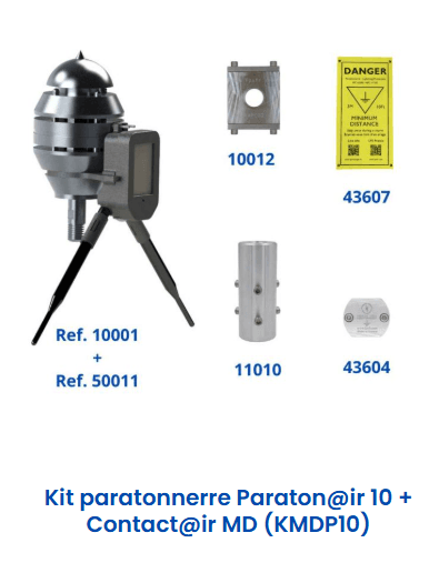 Image de Kit paratonnerre Paratonair 10 + Contactair MD (KMDP10)