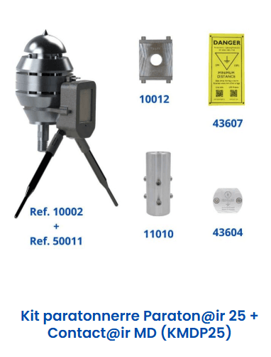 Image de Kit paratonnerre Paratonair 25 + Contactair MD (KMDP25)
