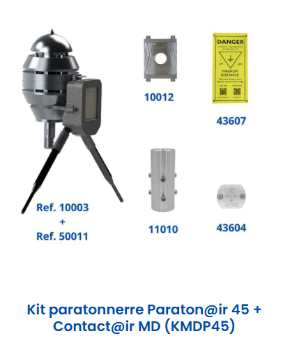 Image de Kit paratonnerre Paratonair 45 + Contactair MD (KMDP45)